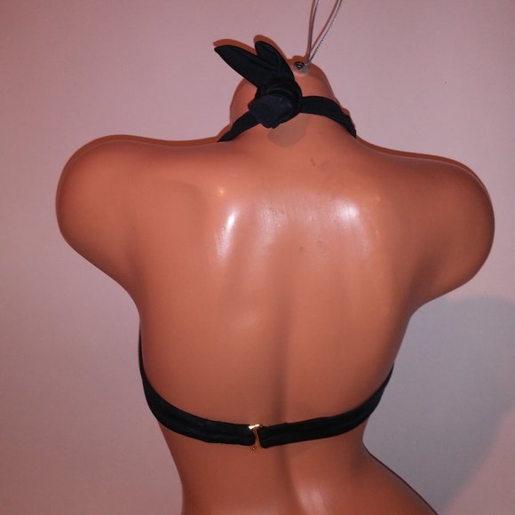 Victoria Secret Swim Bikini Top 34B Convertible Lightly Lined Solid Blac… - Picture 5 of 6